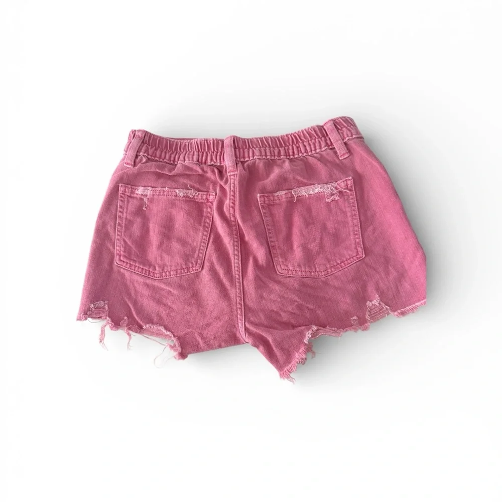 Aerie Daydream Denim Shorts Pink Best Buds cut off size xs - Picture 4 of 7